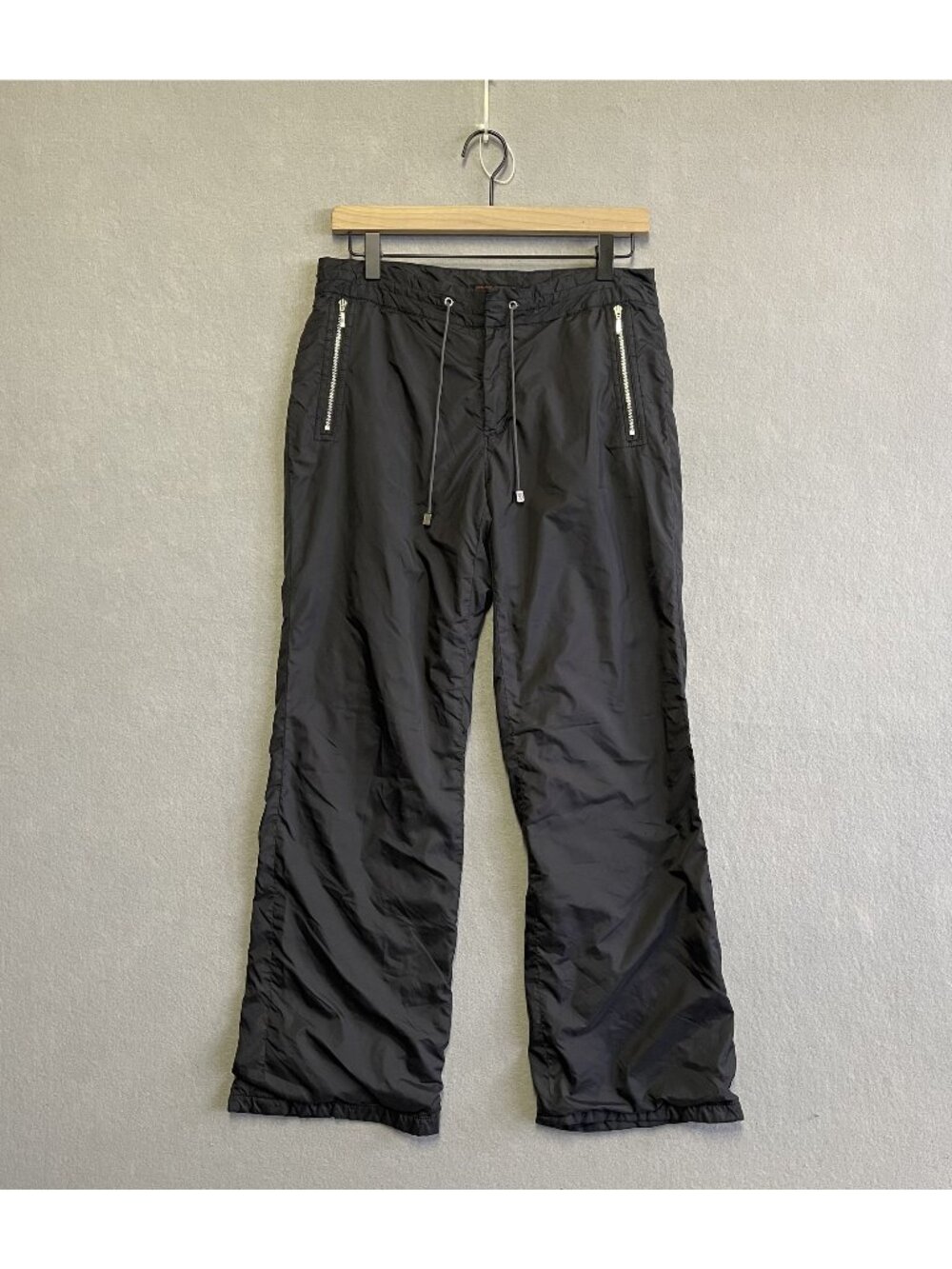 Banana Republic Womens Black Nylon Pants Size 2 With Zippered Pockets